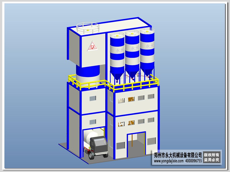 年產20萬噸幹粉砂漿（jiāng）攪拌站3D建站方案