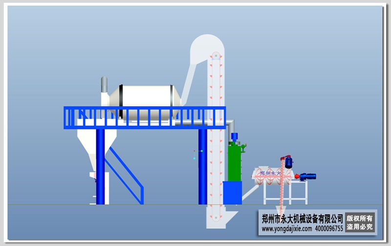 半自動無機保溫砂漿設（shè）備3D效果圖（tú）