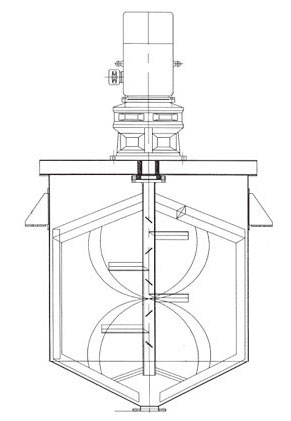 立式真石漆攪拌機工作（zuò）原理